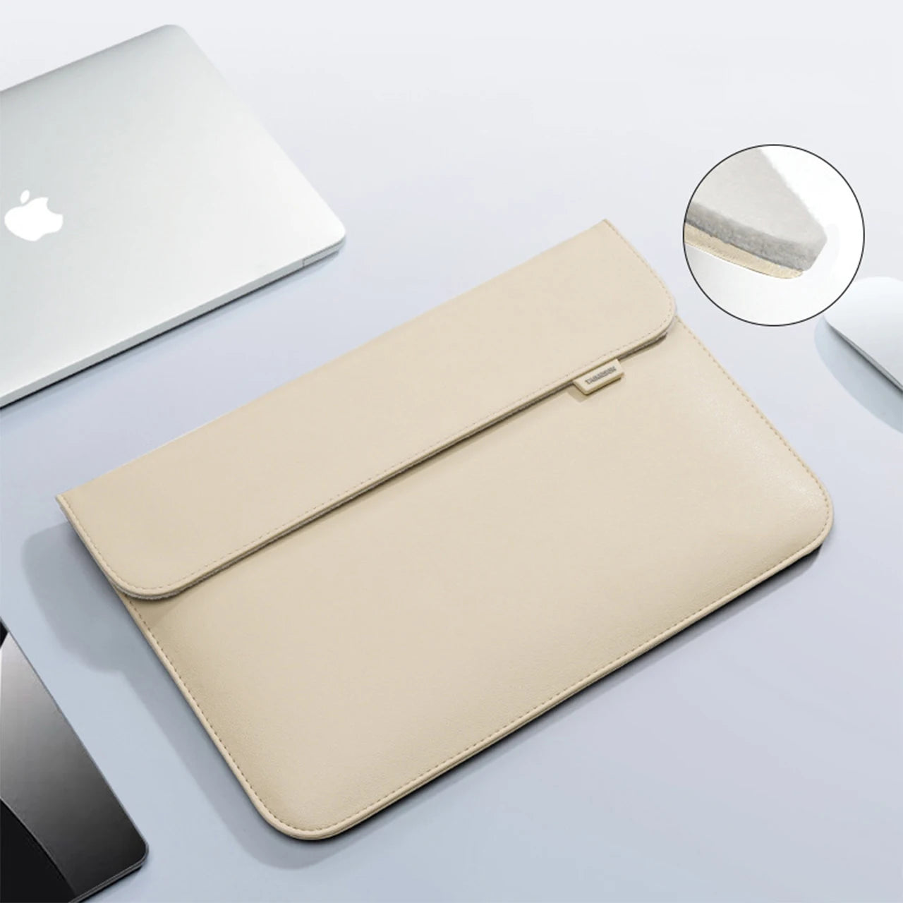 PU Leather Laptop Sleeve — Protective Bag Case for MacBook Air/Pro 13-16", Xiaomi, Huawei, Dell, HP, ASUS 14-15.6 Inch Notebooks