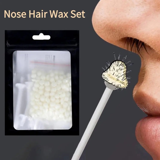 Portable Nose & Ear Hair Removal Wax Kit 25g/50g – Painless Nose Waxing Set for Men & Women
