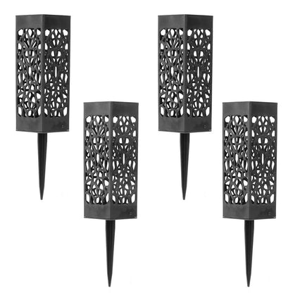 Plastic Grave Vase with Stake – Fluted Flower Holder for Cemetery, Drainage Hole for Gravestone Decoration