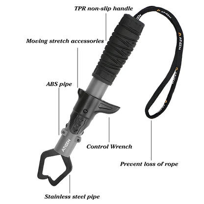 Stainless Steel Fishing Gripper - Professional Fish Lip Grabber Clip for Secure Fish Handling & Tackle