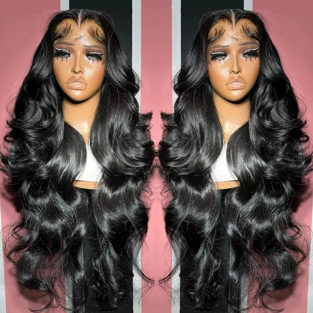 40 Inch 13x6 HD Transparent Lace Frontal Wig – Body Wave & Water Wave, 200 Density 100% Raw Remy Human Hair for Women