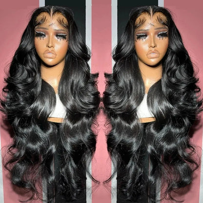 40 Inch 13x6 HD Transparent Lace Frontal Wig – Body Wave & Water Wave, 200 Density 100% Raw Remy Human Hair for Women
