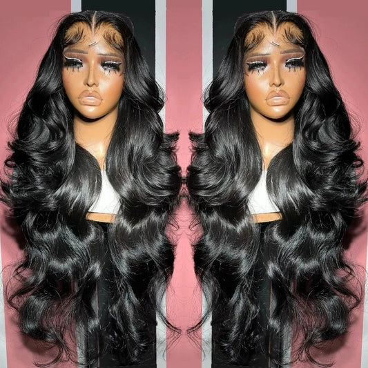 40 Inch 13x6 HD Transparent Lace Frontal Wig – Body Wave & Water Wave, 200 Density 100% Raw Remy Human Hair for Women