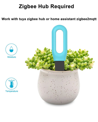 Tuya Smart Zigbee Soil Tester – Temperature & Humidity Meter, Garden Automation Irrigation Sensor