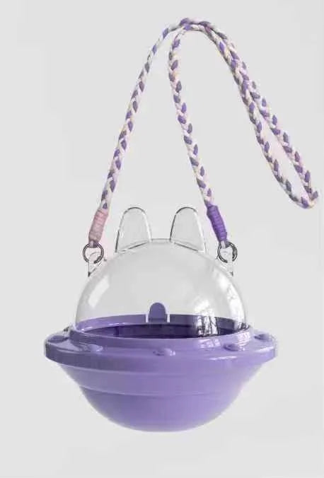 Labubu Doll Crossbody UFO Bag – Dustproof Cotton Storage Box for V1-V3 Dolls, Kids’ Gift Display Cabinet