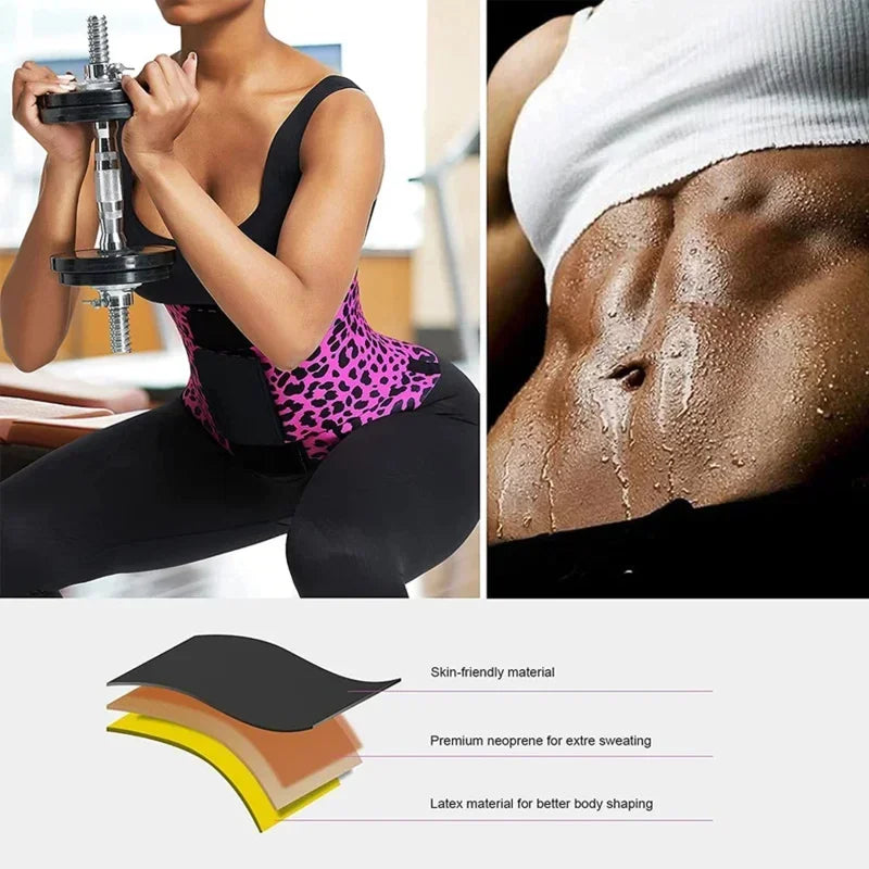 Waist Cincher Belt — Tummy Control Body Shaper with Triple Wrap Corset, Workout Sweat Band & Gym Slimming Girdle