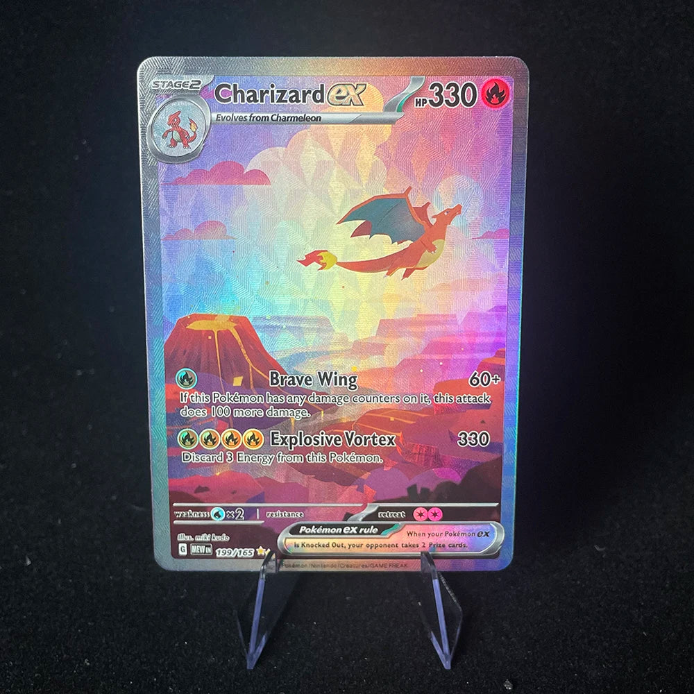 Anime PTCG Trading Cards - Vaporeon Clefairy EX Gengar VMAX Holographic Collectible Cards