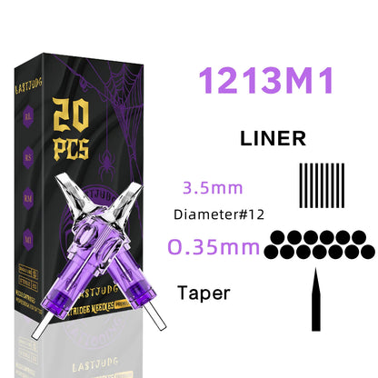 LASTJUDG 20PCS Disposable Tattoo Cartridge Needles – RL RS M1 RM for Permanent Makeup & Tattoo Pen