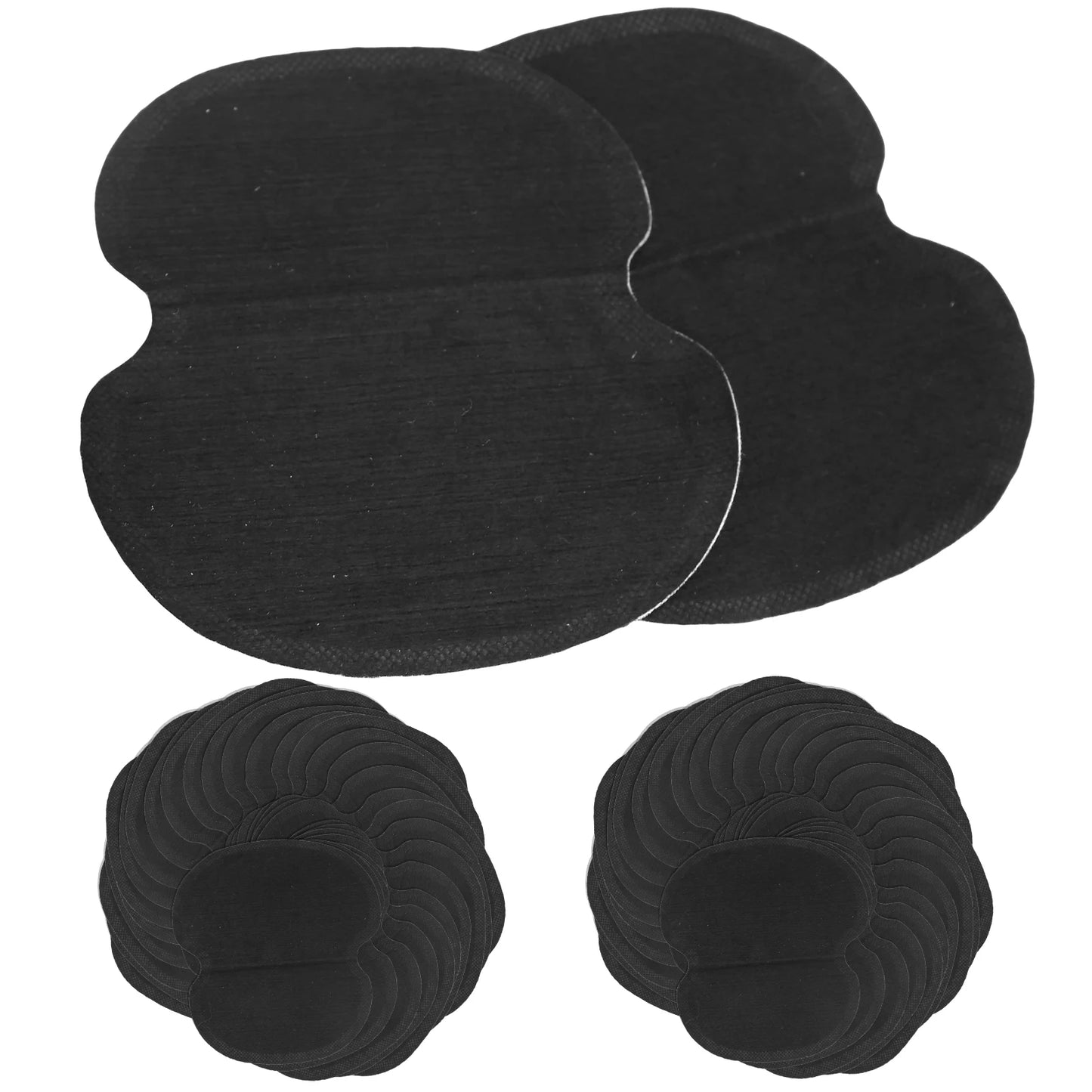 60pcs Underarm Sweat Pads – Non‑Woven Fabric Clothing Pads for Sweat Protection, Black