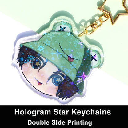 Personalized Acrylic Keychain - Custom Cartoon, Anime & Photo Hologram Key Ring Charm