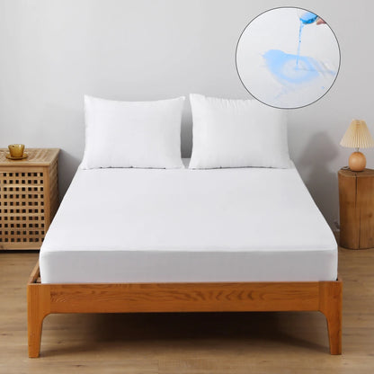 Waterproof Mattress Protector Cover - Ultra-Soft Breathable Knitted Fitted Bed Sheet Bedroom Essential