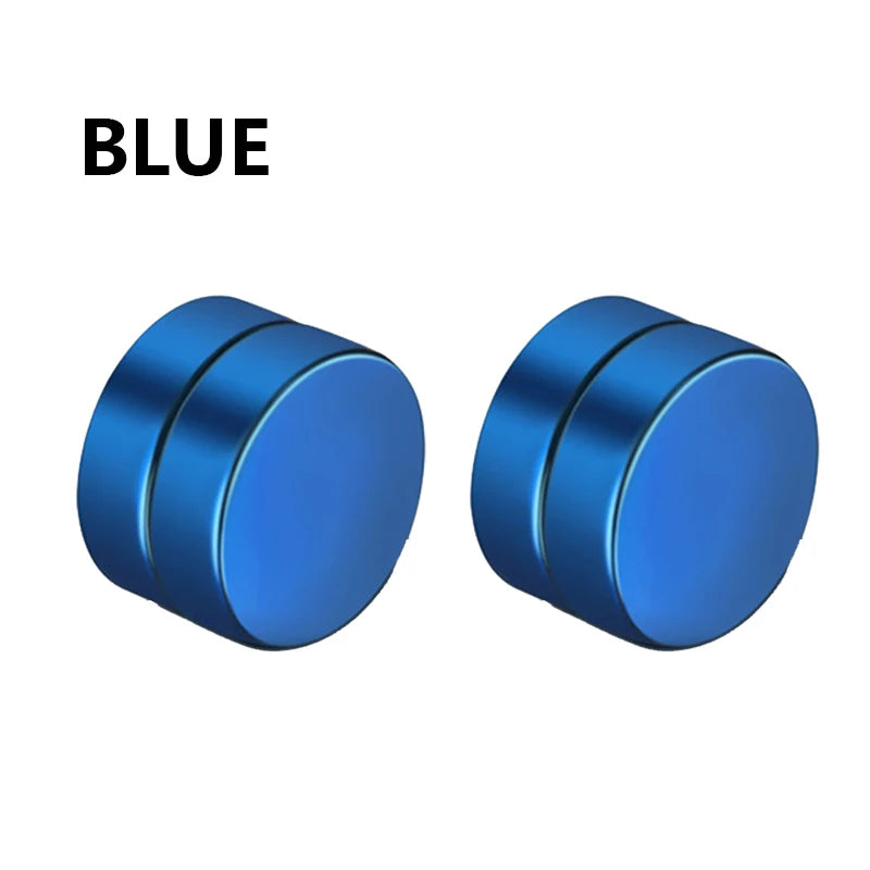 Non-Piercing Magnetic Ear Clips - Round Circle Fake Earrings for Men & Women Fashion Jewelry
