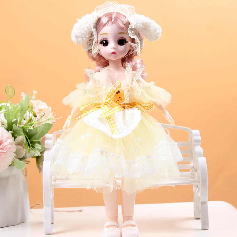 30cm 1/6 BJD Princess Doll – 23-Joint Movable Girl Doll with Clothes, Birthday Gift Toy