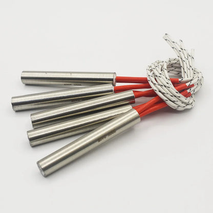 5pcs 220V Cartridge Heater Set - 10mm Stainless Steel Tubular Heating Elements for Industrial Use
