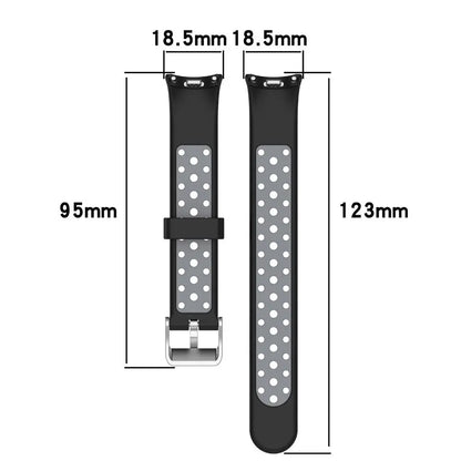 Two-Color Silicone Sport Strap for Xiaomi Mi Band 9 & 8 – Breathable Smartwatch Wristband Accessory