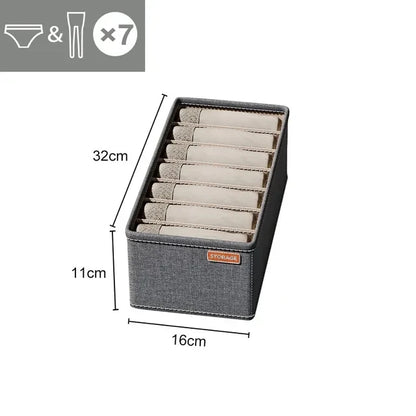 Underwear & Sock Storage Box – Cabinet Drawer Organizer with Dividers for Clothes, Ties & Wardrobe