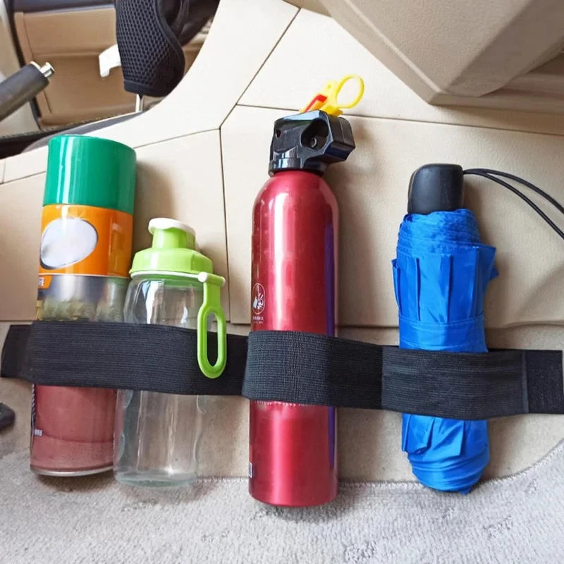 Car Trunk Storage Fixed Belt - Nylon Fire Extinguisher Storage Loop Strap - Black Trunk Organizer Strap for Car Accessories