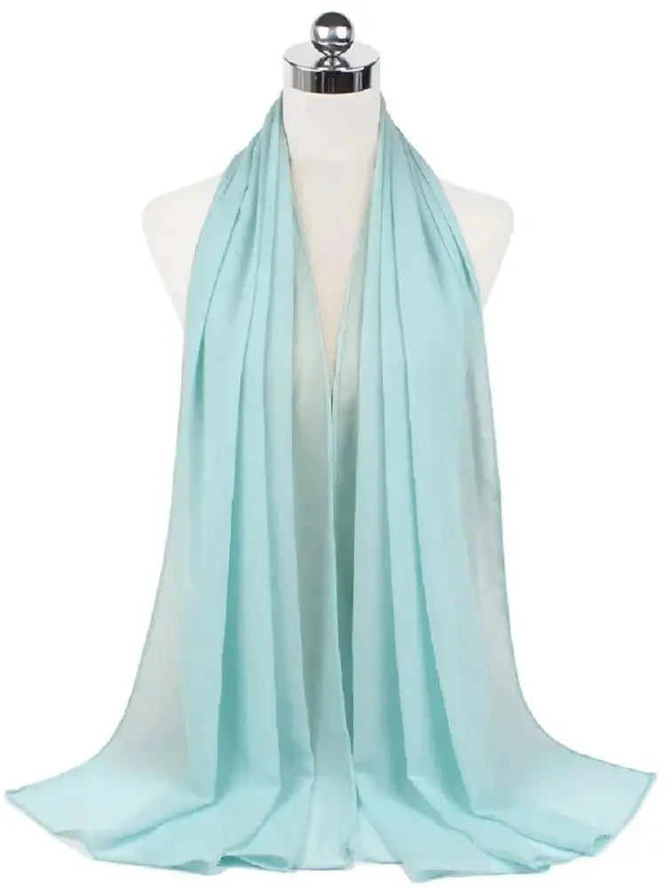 Women’s Solid Chiffon Instant Hijab – Ready-to-Wear Islamic Scarf, Muslim Shawl & Arab Head Wrap
