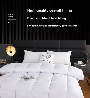 Hotel Style Winter Comforter – Soft, Fluffy & Breathable Quilt Blanket, Lightweight & Warm, Queen/King 220x240cm