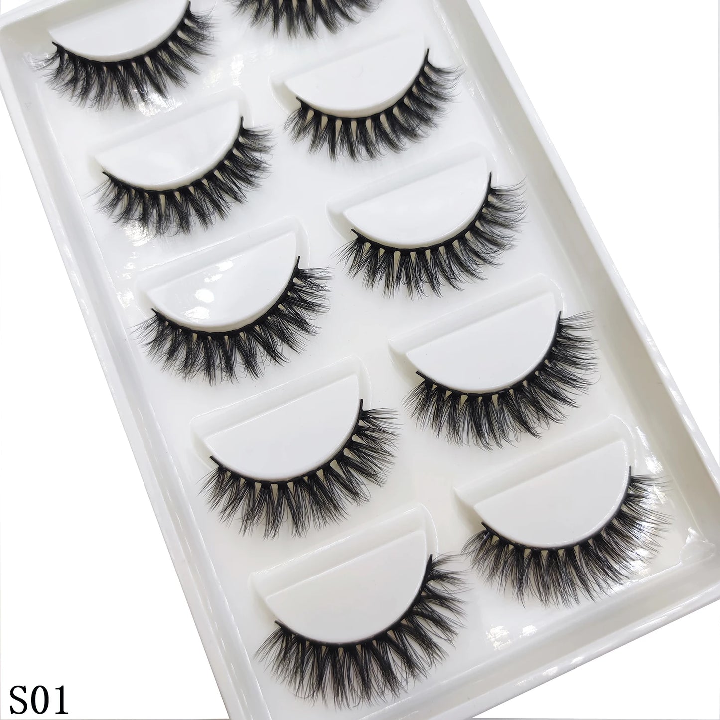 38 Styles 5 Pairs 3D Mink False Eyelashes – Natural Fake Lashes Makeup Beauty Tools
