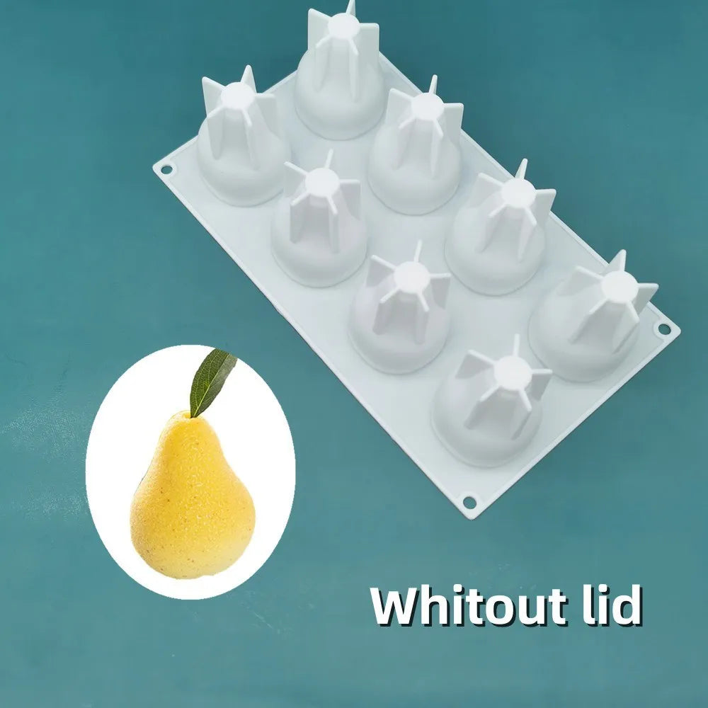 3D Fruit Shape Silicone Cake Mold — French Dessert Baking Tools for Brownies, Mousse & Pastry Decoration