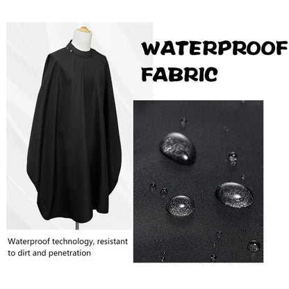 Professional Barber Hair Cutting Cape – Waterproof Transparent Silicone Collar, Anti-Static Salon Cape Eagle Shawl Style