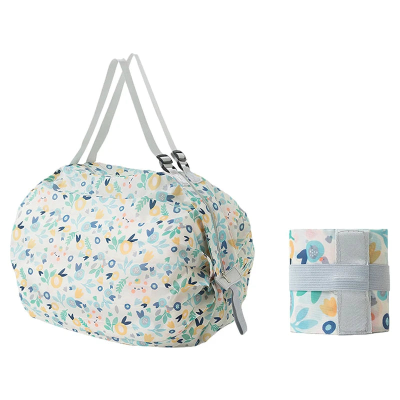 Foldable Waterproof Shopping Bag – Portable Travel, Beach, and Grocery Tote