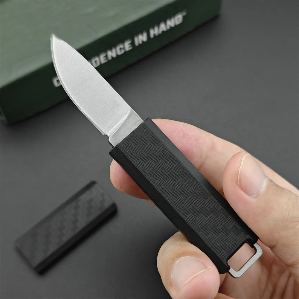 Mini Fixed Blade Knife 2425 – 8Cr13Mov Steel Blade with Nylon Fiber Handle for Outdoor EDC, Survival, Camping & Hunting