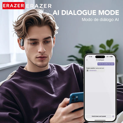 ERAZER XF31 AI Translator Earphones - Bluetooth Translation Earbuds, Sleep ASMR Headset, DIY APP, Wireless Open-Back Headphones