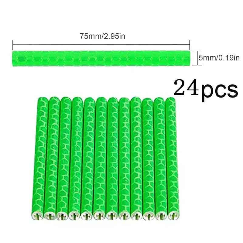 12-72pcs Bicycle Spoke Reflective Stickers - Colorful Wheel Safety Reflector Kit for DIY Bike Visibility & Protection