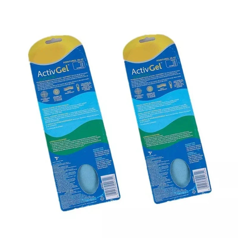Silicone Sport Shoe Insoles - Non-Slip Gel Massage Pads with Shock Absorption & Orthopedic Foot Support