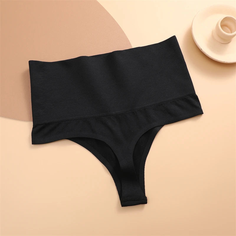 FINETOO High Waist Butt Lifter Thong Panties – Sexy Tummy Control, Belly Shaping Cincher, Slimming Shapewear for Women