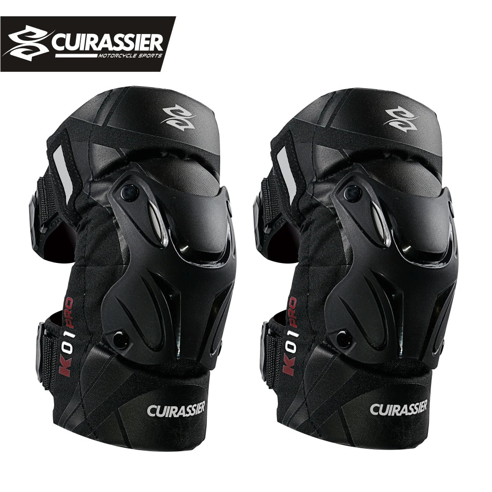 Cuirassier Motorcycle Knee Pads - Reflective Motocross MX Protective Guards Racing Leg Protection Gear