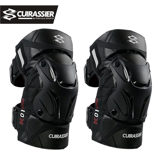 Cuirassier Motorcycle Knee Pads - Reflective Motocross MX Protective Guards Racing Leg Protection Gear