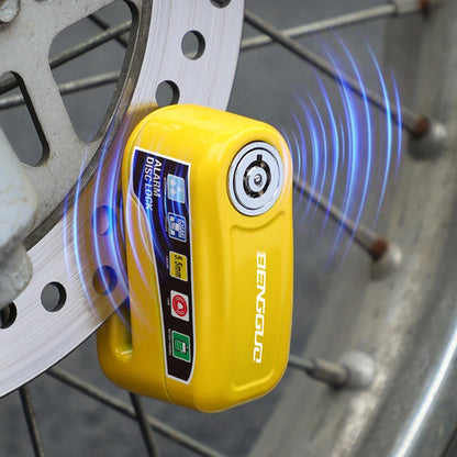 Motorcycle & Bicycle Alarm Disc Brake Lock — Anti-Theft Wheel Lock with Keys for Motorcycles, Scooters & E-Bikes