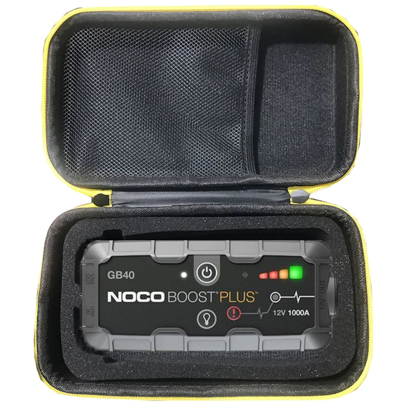 Rugged EVA Travel Case for NOCO Boost Plus GB40 1000 Amp 12V UltraSafe Lithium Jump Starter - Protective Outdoor Carry Cover