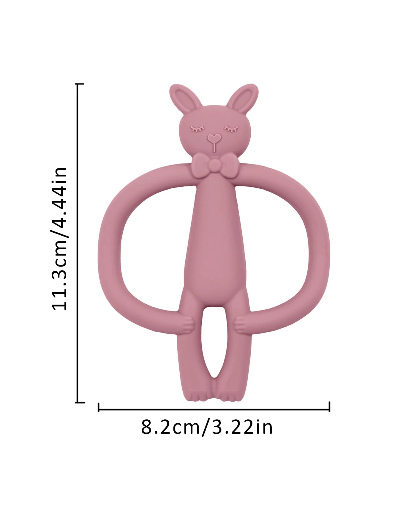 Silicone Baby Rabbit Teether Toy - Cartoon Nursing Chew Toy for Newborns Infants Teething Relief Gift