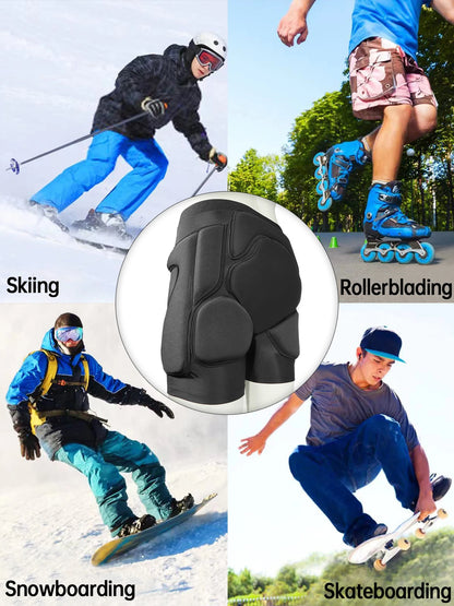 AVIVOR Protective Padded Shorts for Snowboarding, Skating & Skiing – Full Hip, Butt & Tailbone Protection