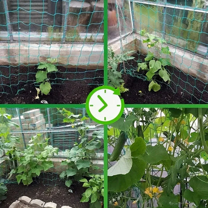 Heavy-Duty Garden Plant Trellis Netting – Square Mesh Polyester Grow Net for Climbing Plants, Vegetables & Vines