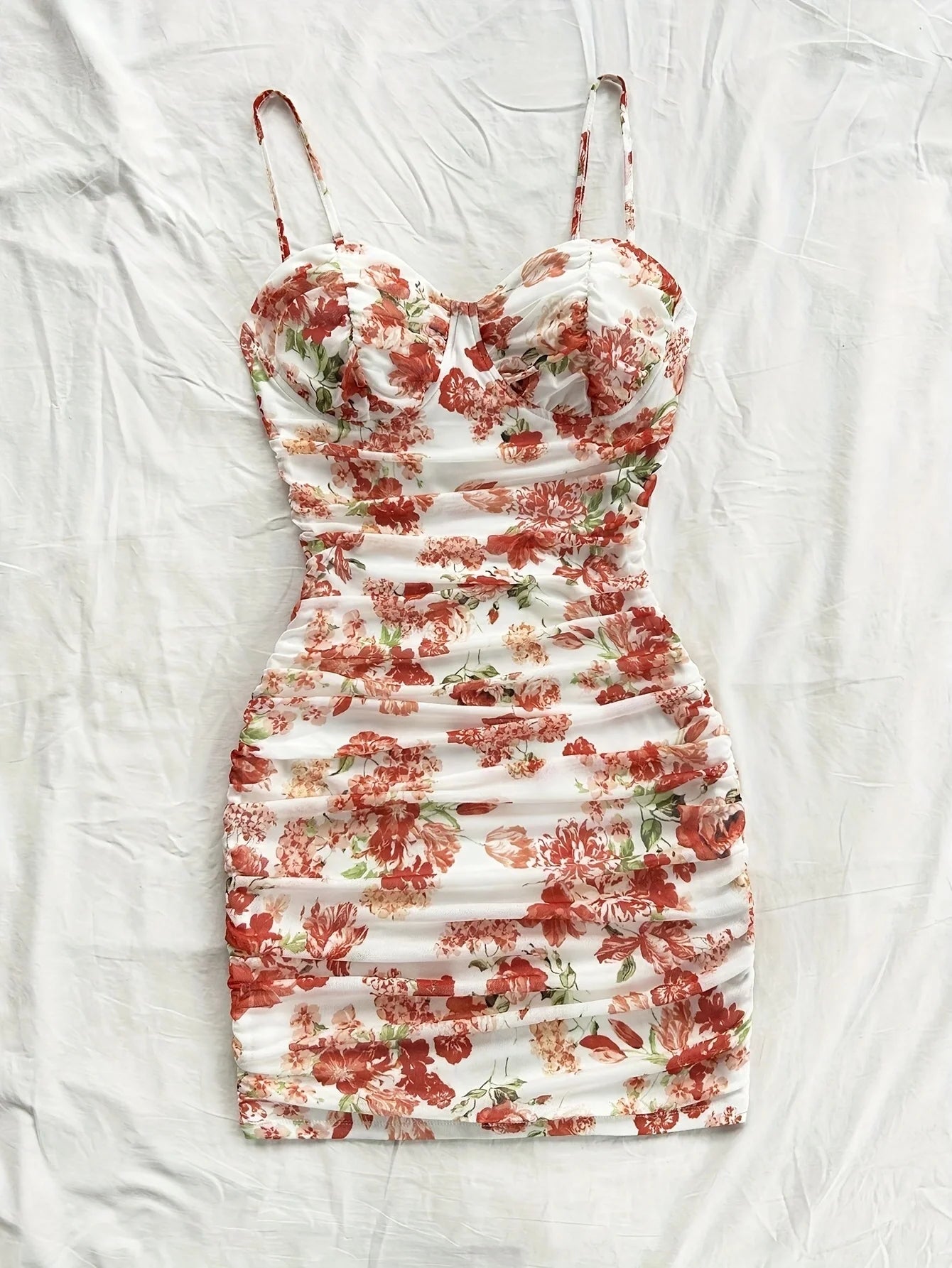 French Floral Backless Slip Dress – Sexy Summer Mini Dress for Women, Beach & Vacation Style