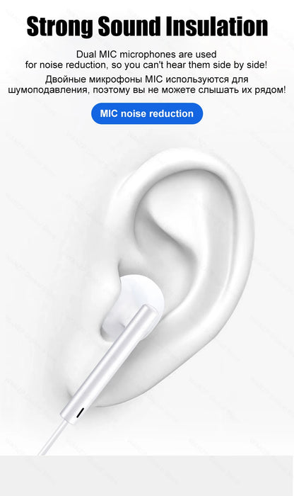 Wired Stereo Earphones for Apple iPhone 7–16 & iPad — 3.5mm Headphones for iPhone, Tablet, Laptop