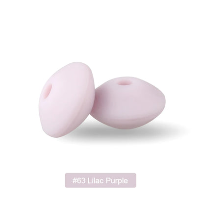 100/50/20Pcs Silicone Lentil Beads - 12mm BPA Free Loose Spacer Beads for DIY Jewelry Making Bracelets Necklaces Keychains