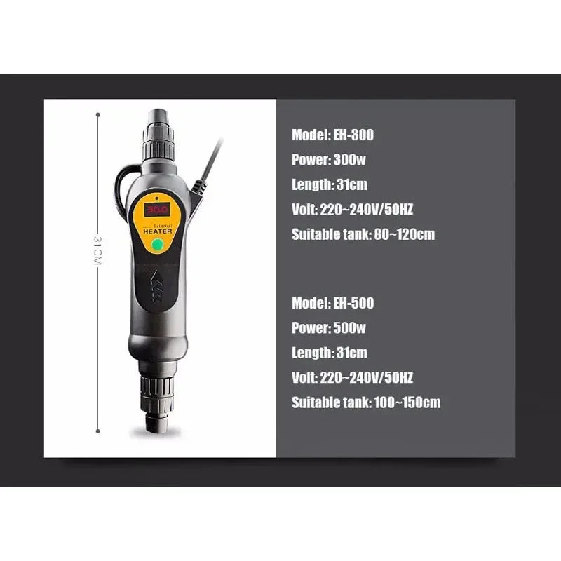 Sunsun EH-300/EH-500 External Aquarium Heater – 220V Adjustable Temperature Controller for Fish Tanks
