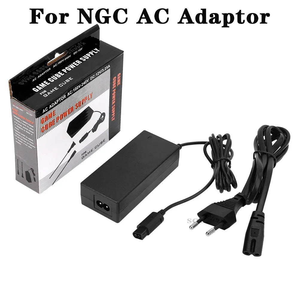 AC Adapter for Nintendo GameCube – US/EU/AU/UK Plug 100-240V Power Supply Charger for NGC Accessories