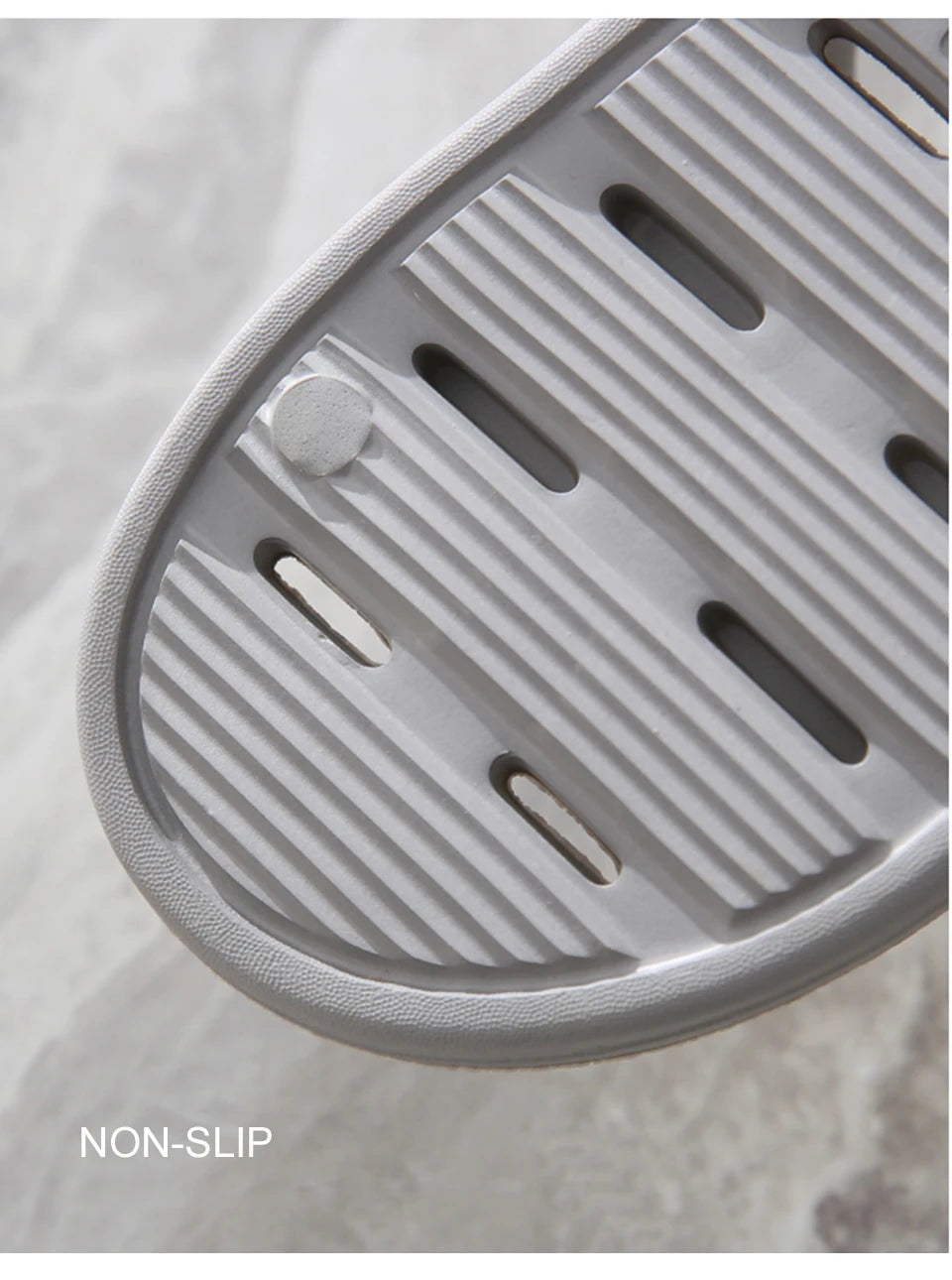 Feslishoet Unisex EVA Non-Slip Soft Bottom Shower Slippers – Quick-Drying Punching Bathroom Footwear