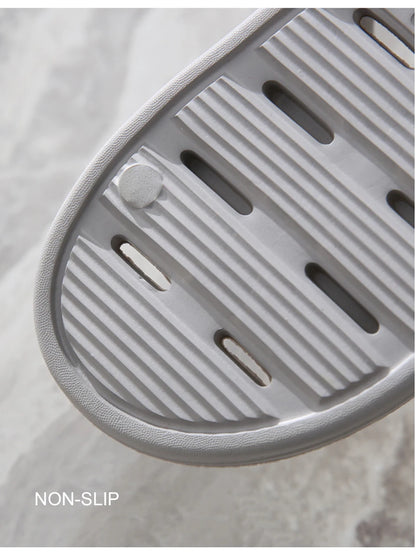 Feslishoet Unisex EVA Non-Slip Soft Bottom Shower Slippers – Quick-Drying Punching Bathroom Footwear