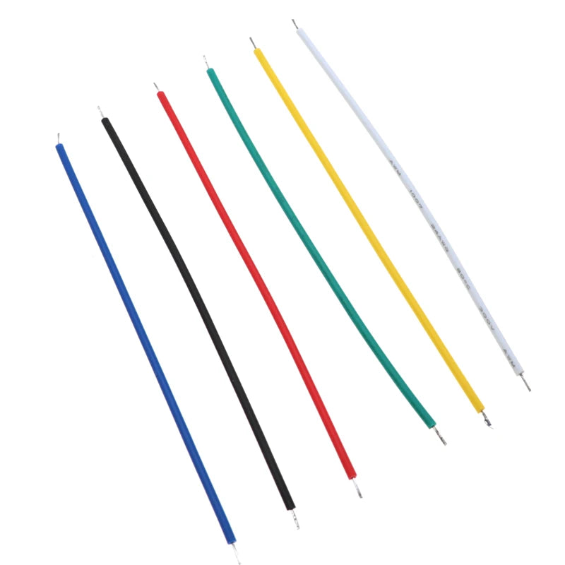 120PCS 24AWG Jumper Wires - Tin Plated PCB Breadboard Solder Cables 8cm Fly Lead Connector Wire Set