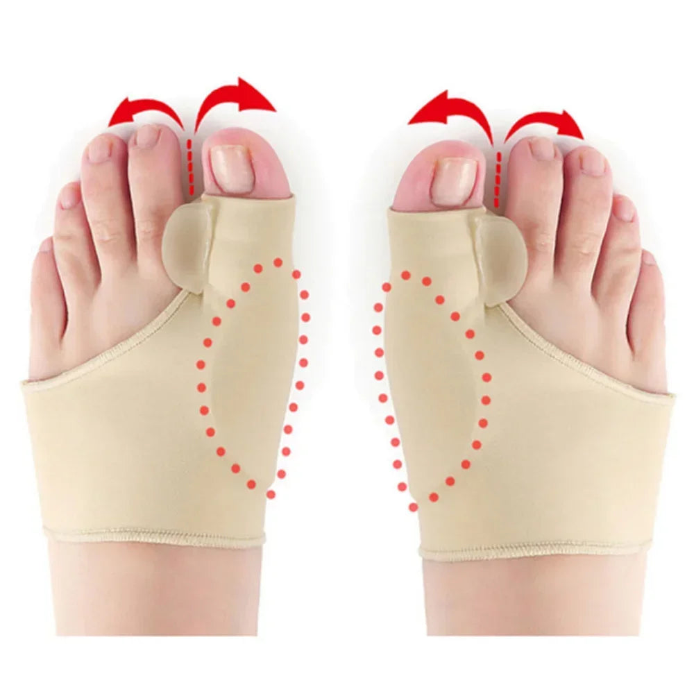 2PCS Toe Separators & Hallux Valgus Bunion Corrector – Foot Bone Adjusters, Pedicure Sock Straightener, Orthotics Correction Tools