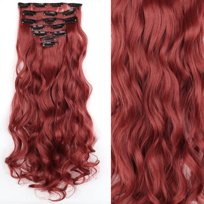 Women’s 7Pcs Hair Extensions with 16 Clips – Natural Black Straight Ombre Hairpiece