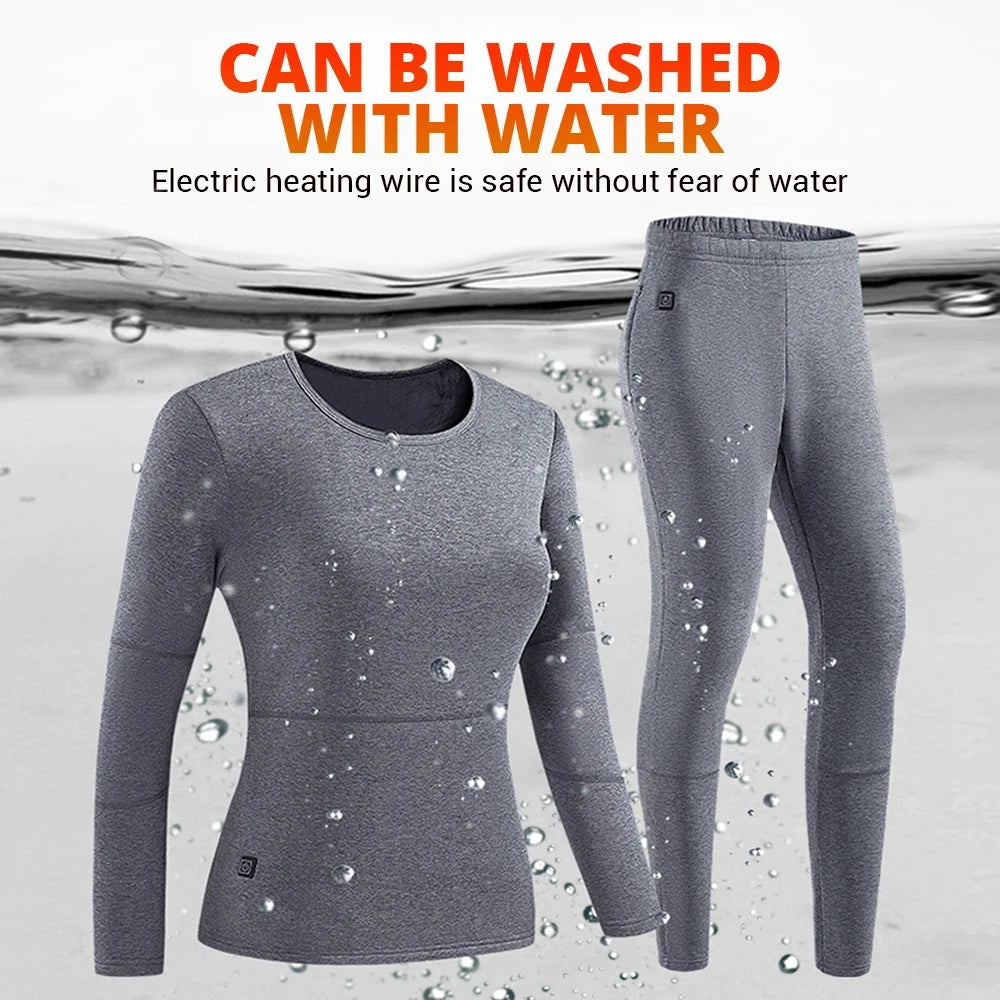 52-Zone USB Heated Winter Underwear for Men & Women – Thermal Electric Heating Jacket and Winter Clothing Accessories